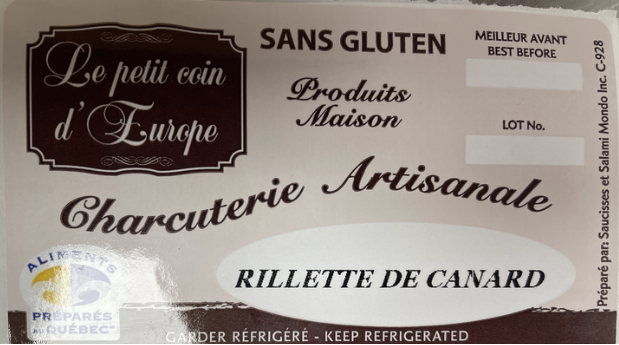 Pâtés et terrines artisanales sans gluten Repentigny